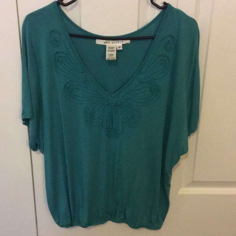 Teal slouchy shirt